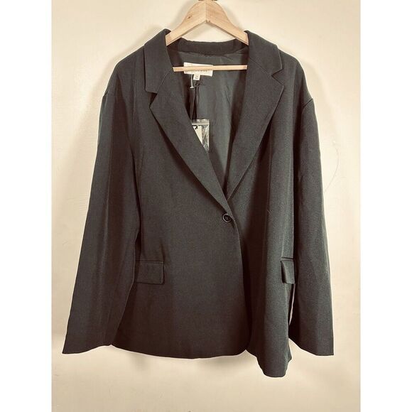 Prologue Women's Long Sleeve‎ Oversized Slouchy Blazer Black Size 1X NWT - Picture 1 of 14